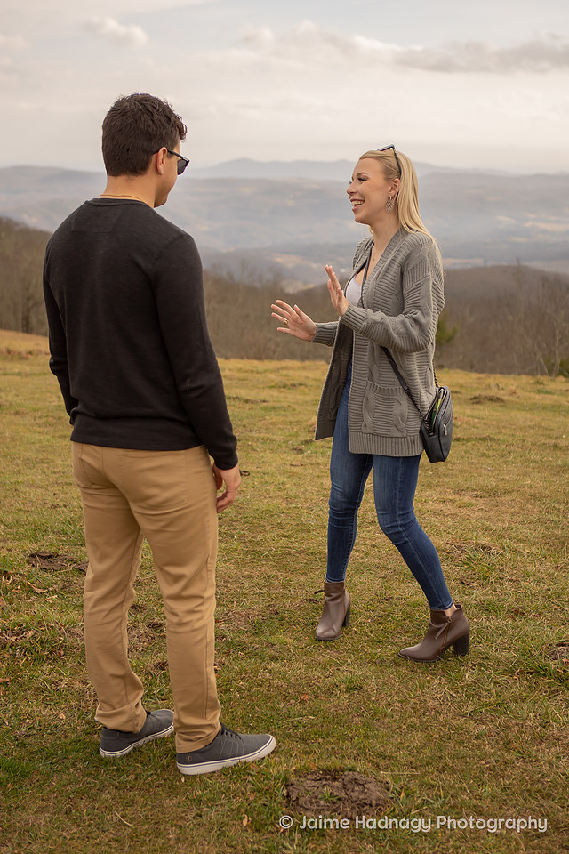 Mountain Hiking Surprise Proposal Photoshoot | Asheville Photographer