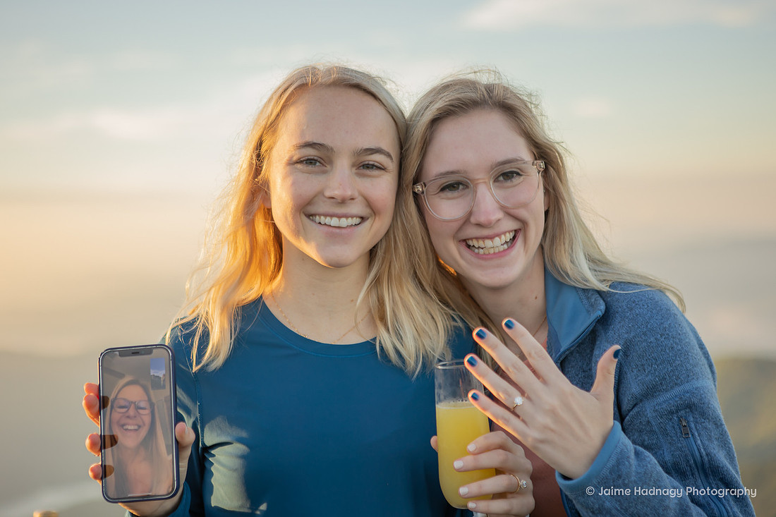 Asheville Surprise Hiking Proposal Photoshoot
