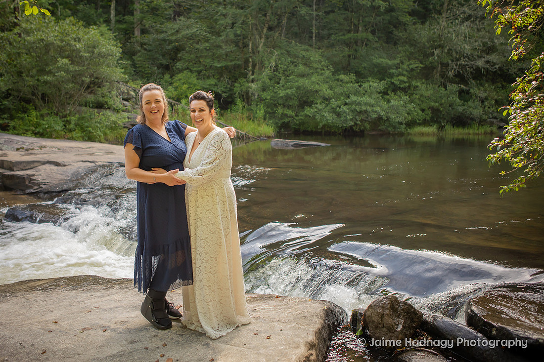 Wedding Photography at Triple Falls in Brevard NC