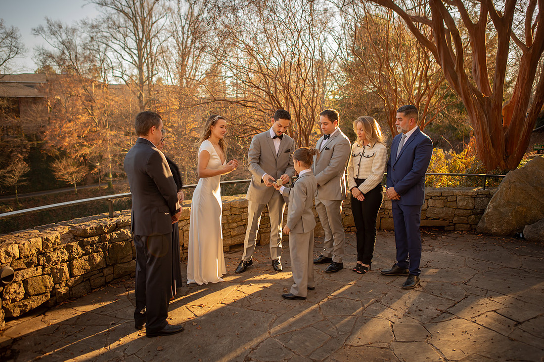 Small Wedding at Falls Park Greenville SC Elopement Photographer