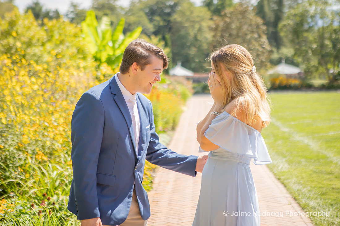 Surprise Engagement in Walled Garden at Biltmore House | Asheville Proposal Photographer