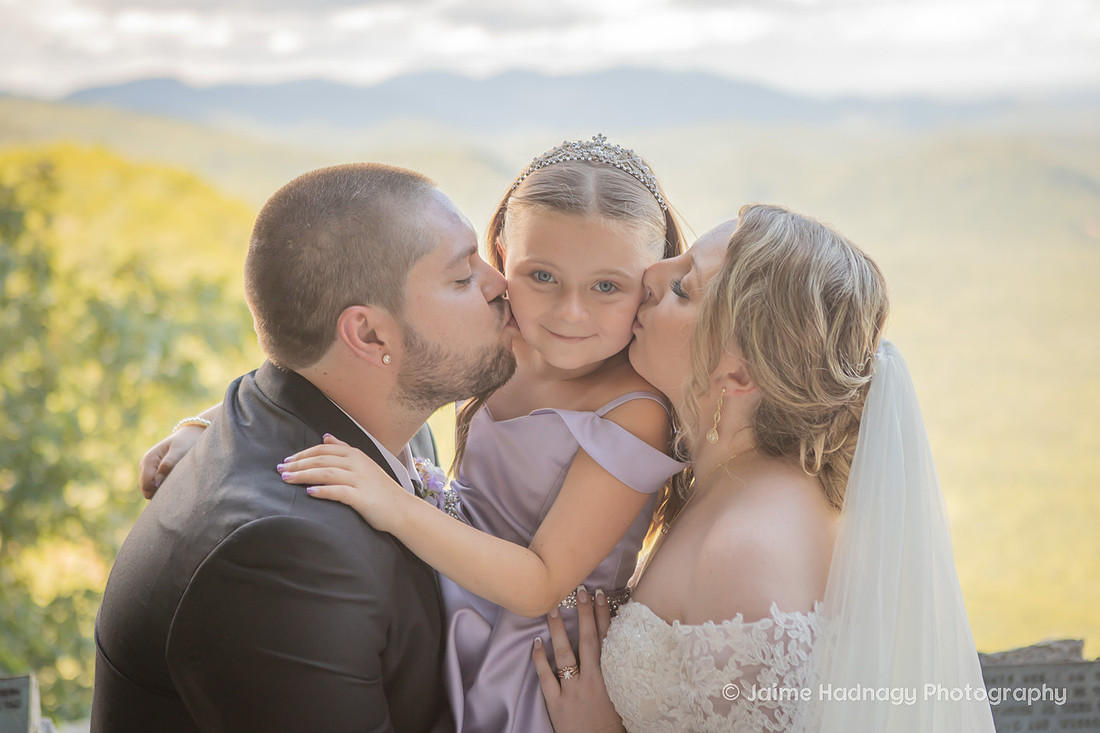 Wedding Party Portraits in the mountains at Pretty Place