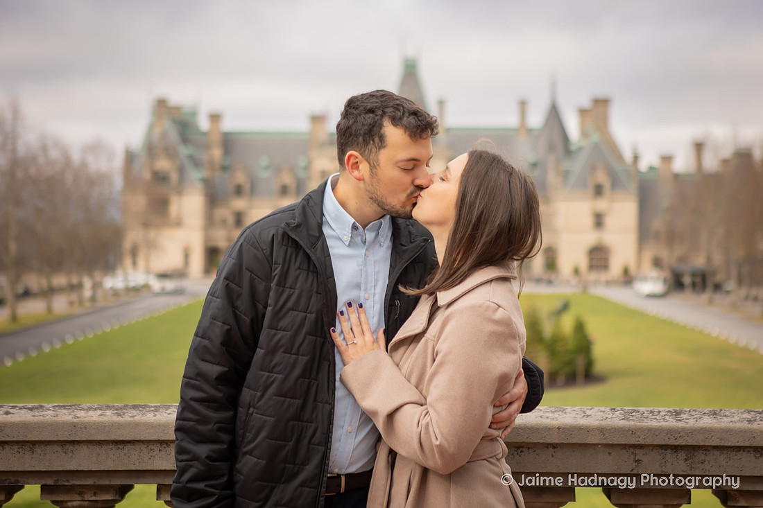 Engagement Photo Session at the Biltmore Estate with Family 
