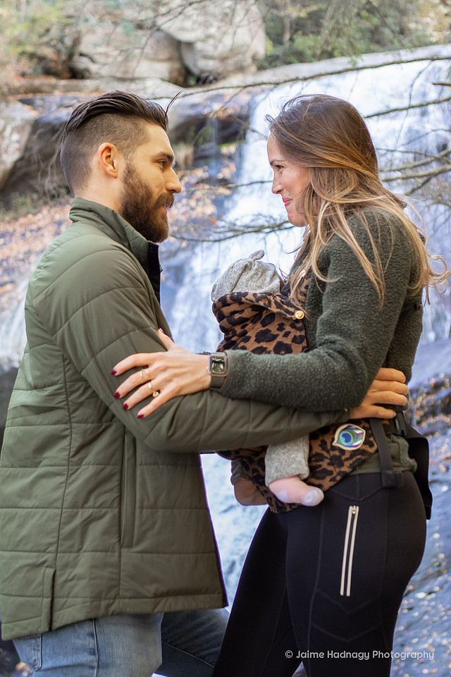 Surprise Proposal in nature by a waterfall | Asheville Engagement Photographer