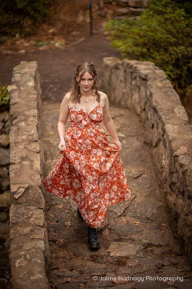 Senior Pictures at Rock Quarry Garden | Asheville Photographer