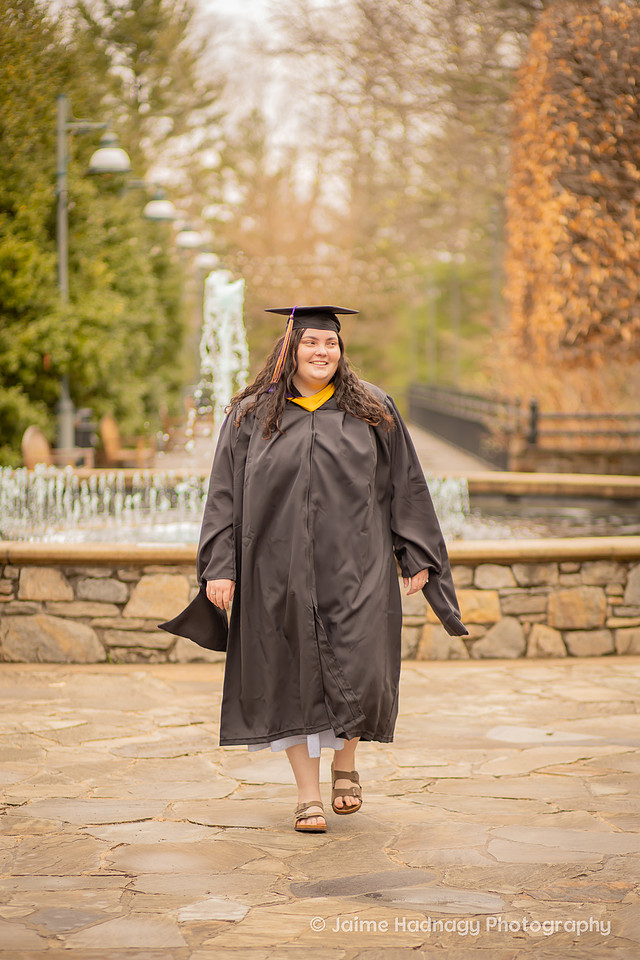 Senior Pictures in Cap and Gown Asheville