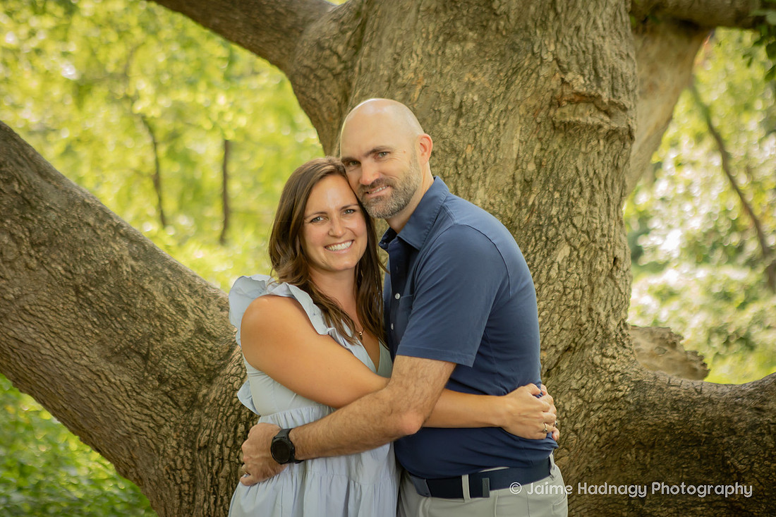 Family Portrait with Big Tree | Asheville Photographer