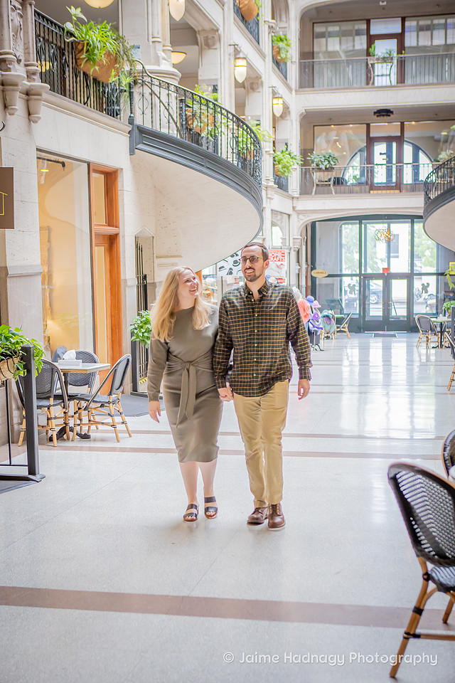 Surprise Proposal and Engagement Photos at The Grove Arcade | Asheville Photographer