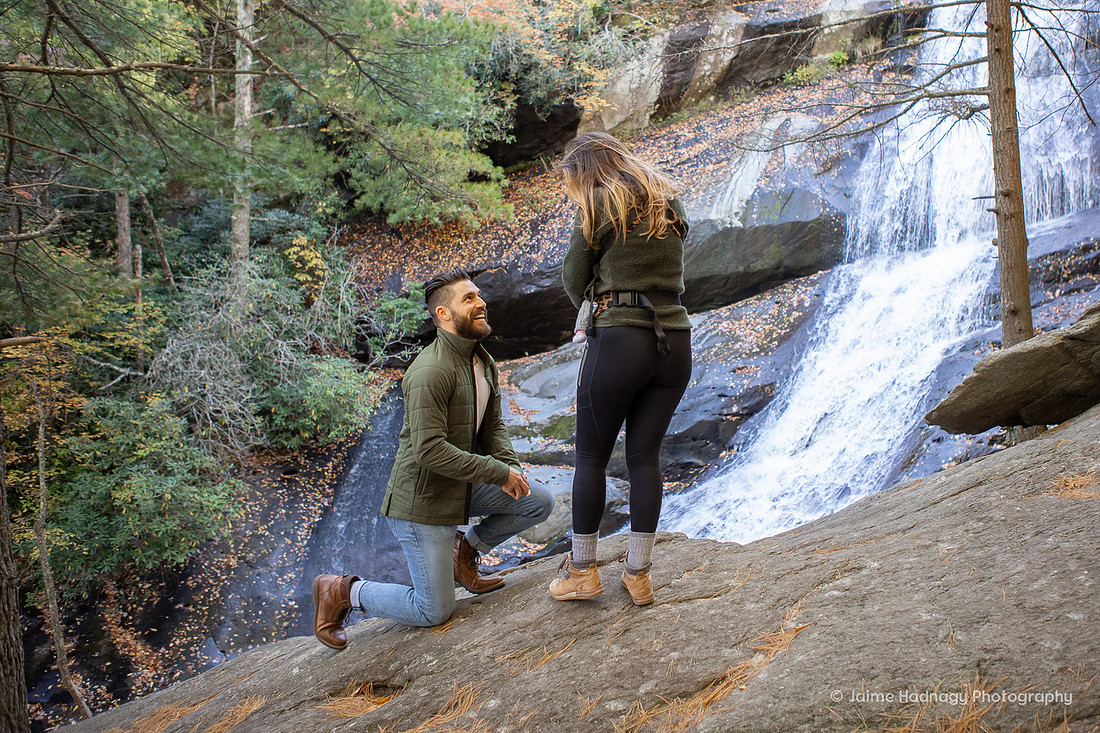 Linville Gorge Surprise Hiking Proposal