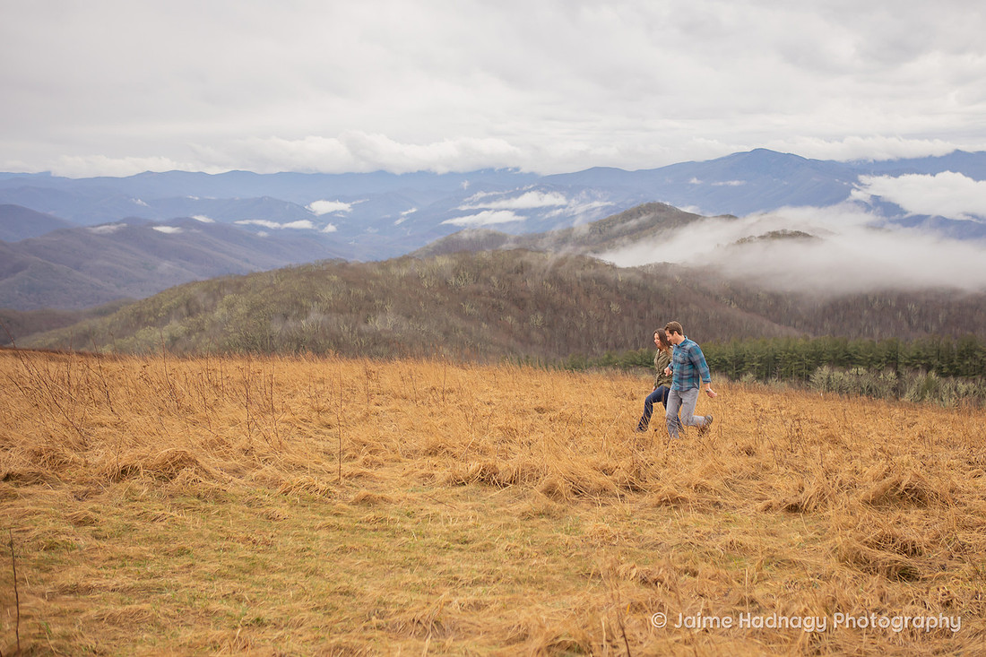 Asheville Photographer Mountain Engagement Photoshoot