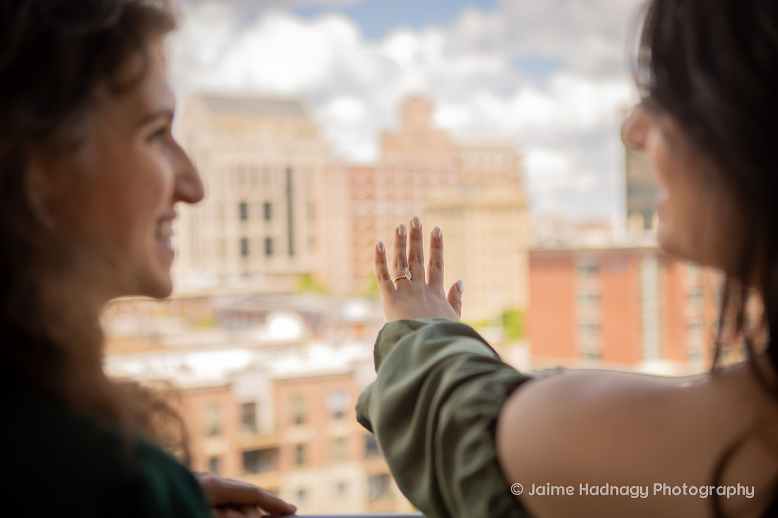 Rooftop Engagement Session in Greenville SC | Proposal Photographer