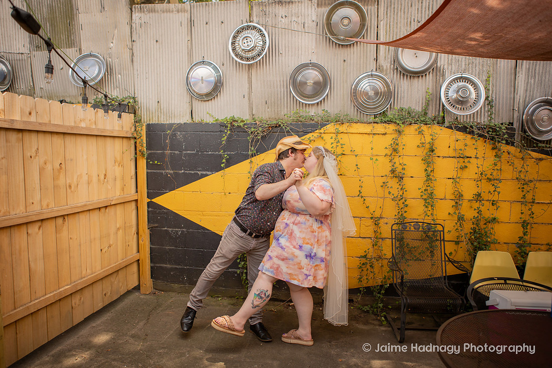 Wedding Photos at Fleetwoods Rock n Roll Chapel | Asheville elopement Photographer