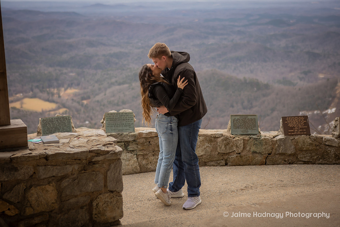 Surprise Winter Proposal at Pretty Place | Asheville Engagement Photographer