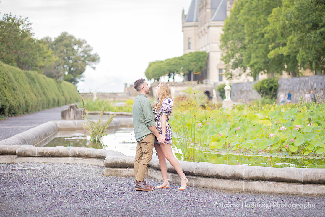 Engagement Photos in the Gardens at Biltmore Estate