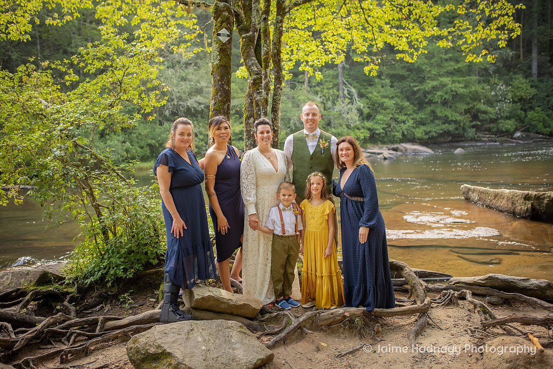 Wedding Photography at Triple Falls in Brevard NC