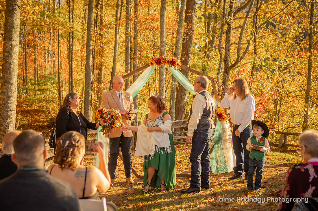 Outdoor Wedding in Nature in the Mountains