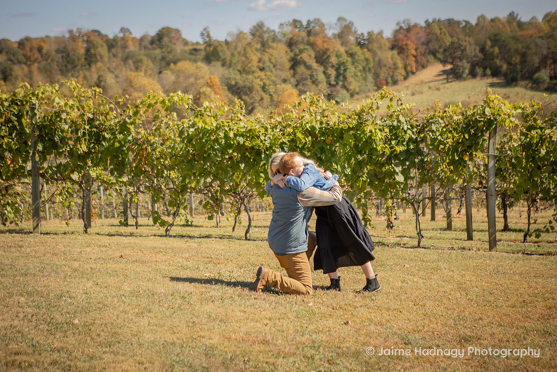 Surprise Proposal at Silverfork Vineyard | WNC Engagement Photographer