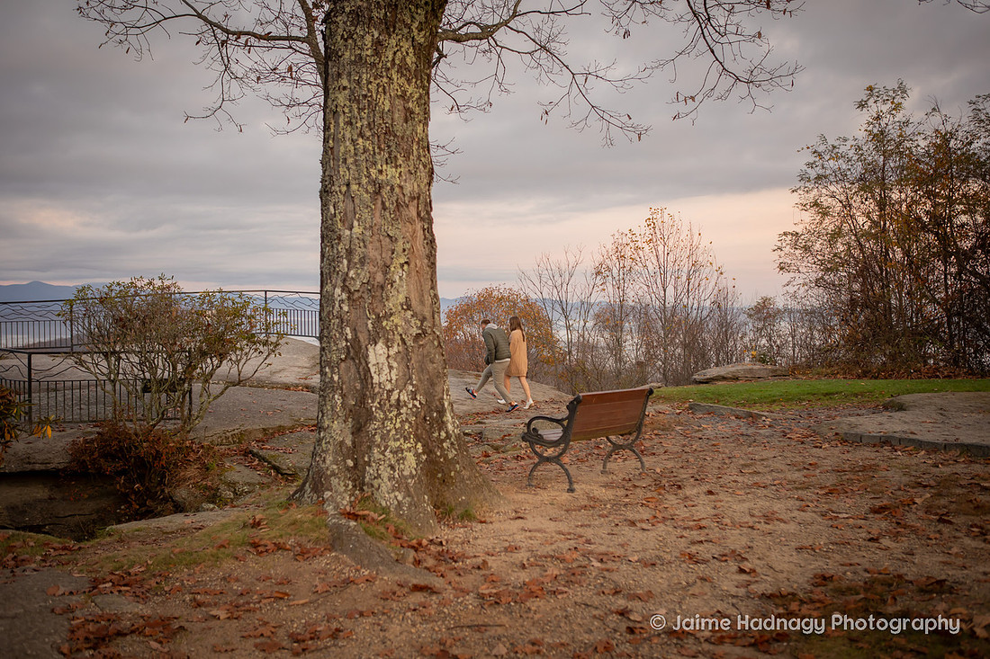 Morning Surprise Proposal at Jump Off Rock | Asheville Engagement Photographer