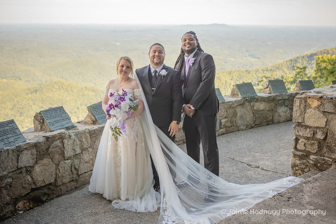 Wedding Party Portraits in the mountains at Pretty Place