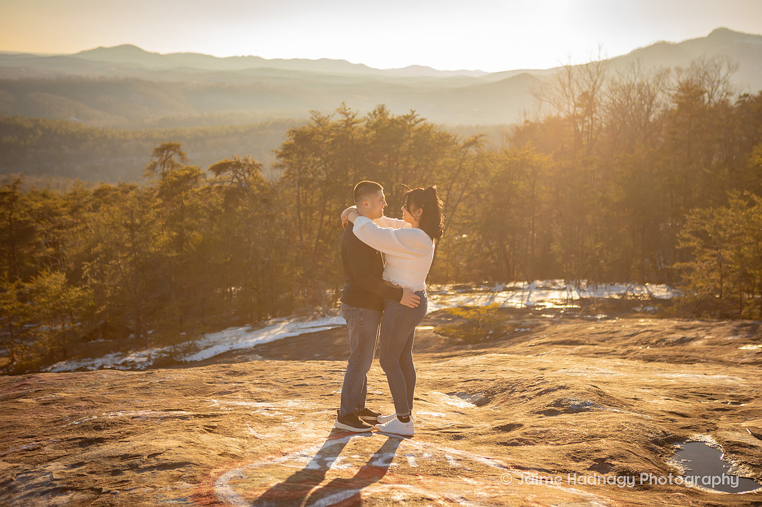 Engagement Photos at Bald Rock | WNC Photographer