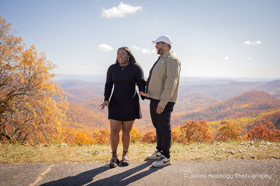 Parkway Engagement | Asheville Proposal Photographer