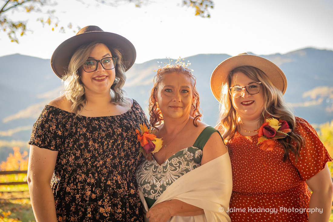 Rustic Wedding in the mountains in the fall | Asheville Wedding Photographer