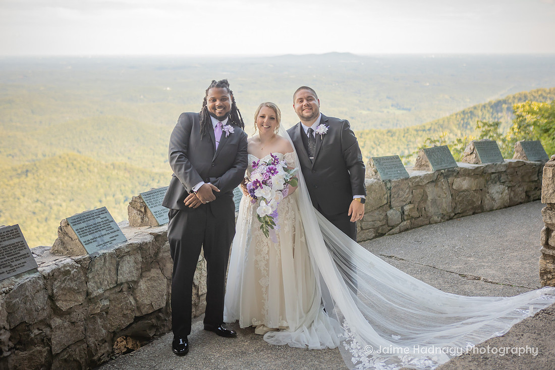 Wedding Party Portraits in the mountains at Pretty Place
