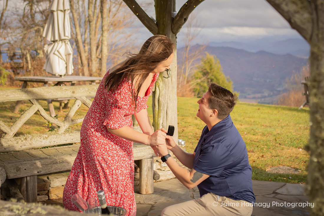 Surprise Proposal in the Mountains | WNC Engagement photographer