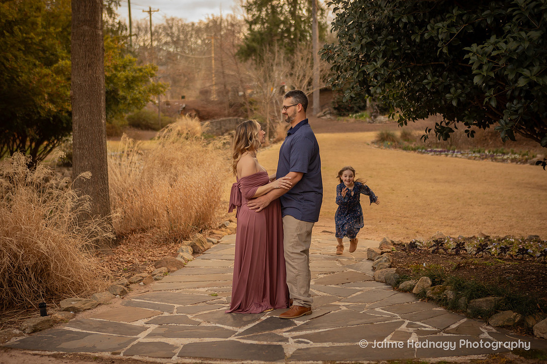 Outdoor Maternity Fmaily Photos with Sibling | Asheville Photographer