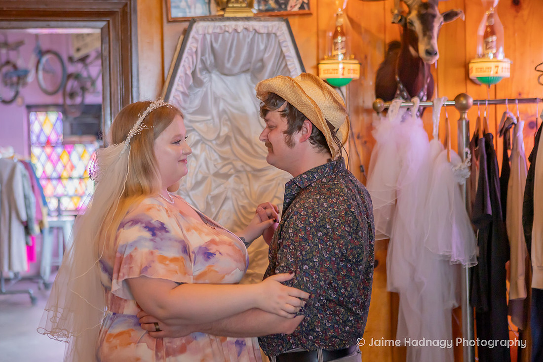 Wedding Photos at Fleetwoods Rock n Roll Chapel | Asheville elopement Photographer