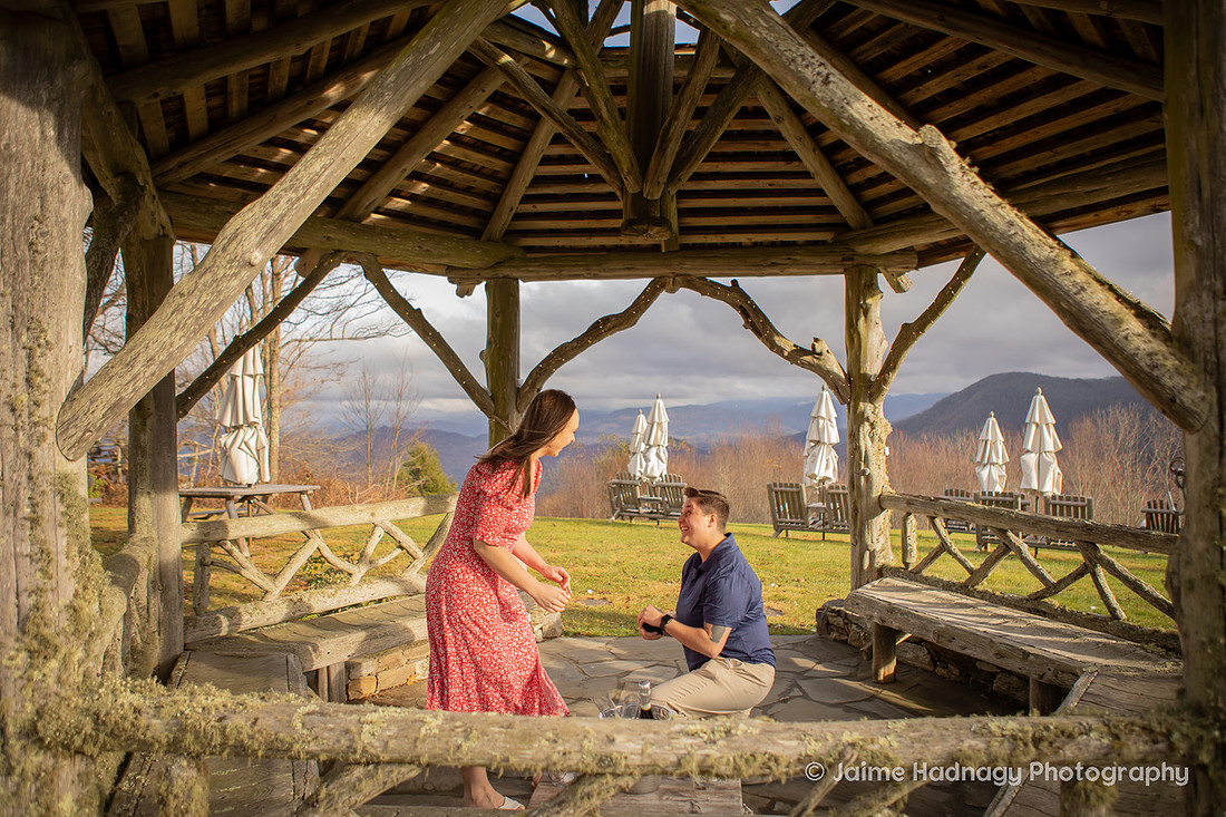 Surprise Proposal in the Mountains | WNC Engagement photographer