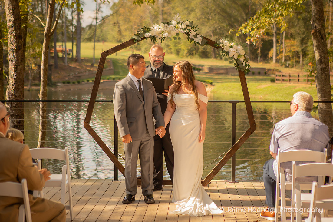 Micro Wedding by a Pond | Asheville Elopement Photographer | Greenville SC | Piney Grove Ranch