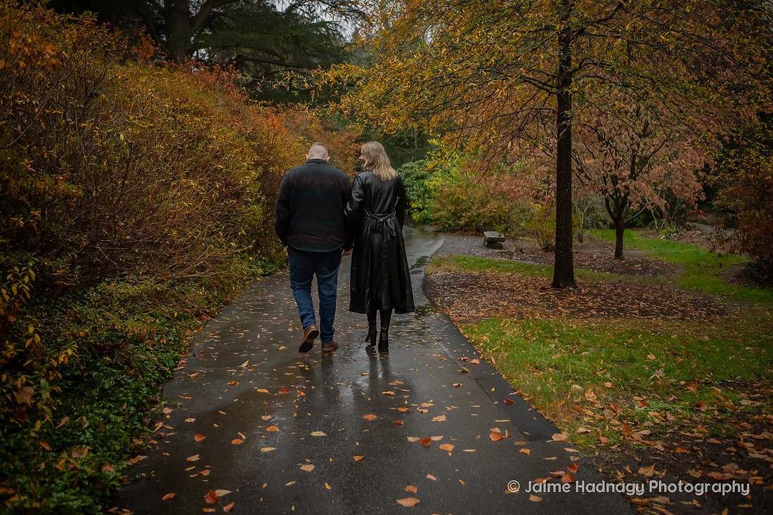 Romantic Rainy Engagement Session at Biltmore Estate