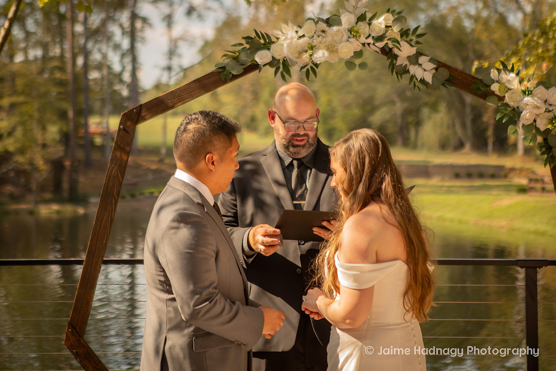 Micro Wedding by a Pond | Asheville Elopement Photographer | Greenville SC | Piney Grove Ranch