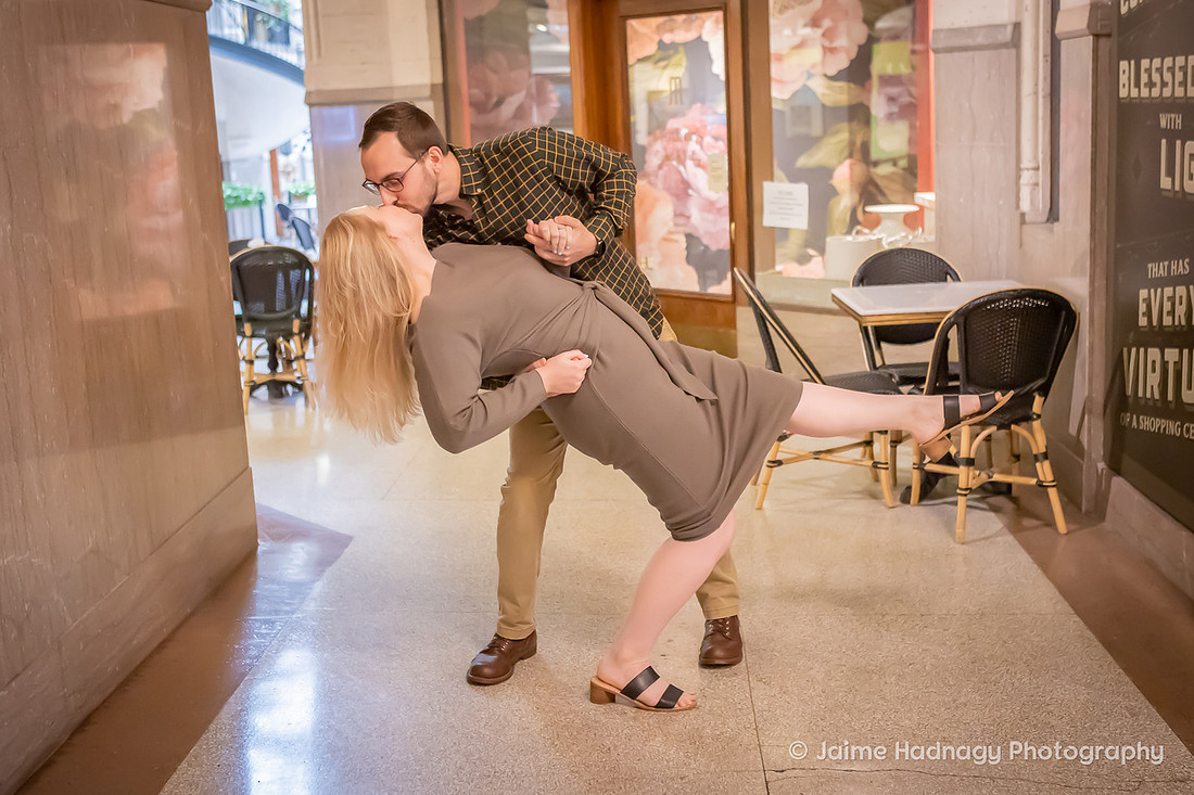 Engagement Photo Session at The Grove Arcade