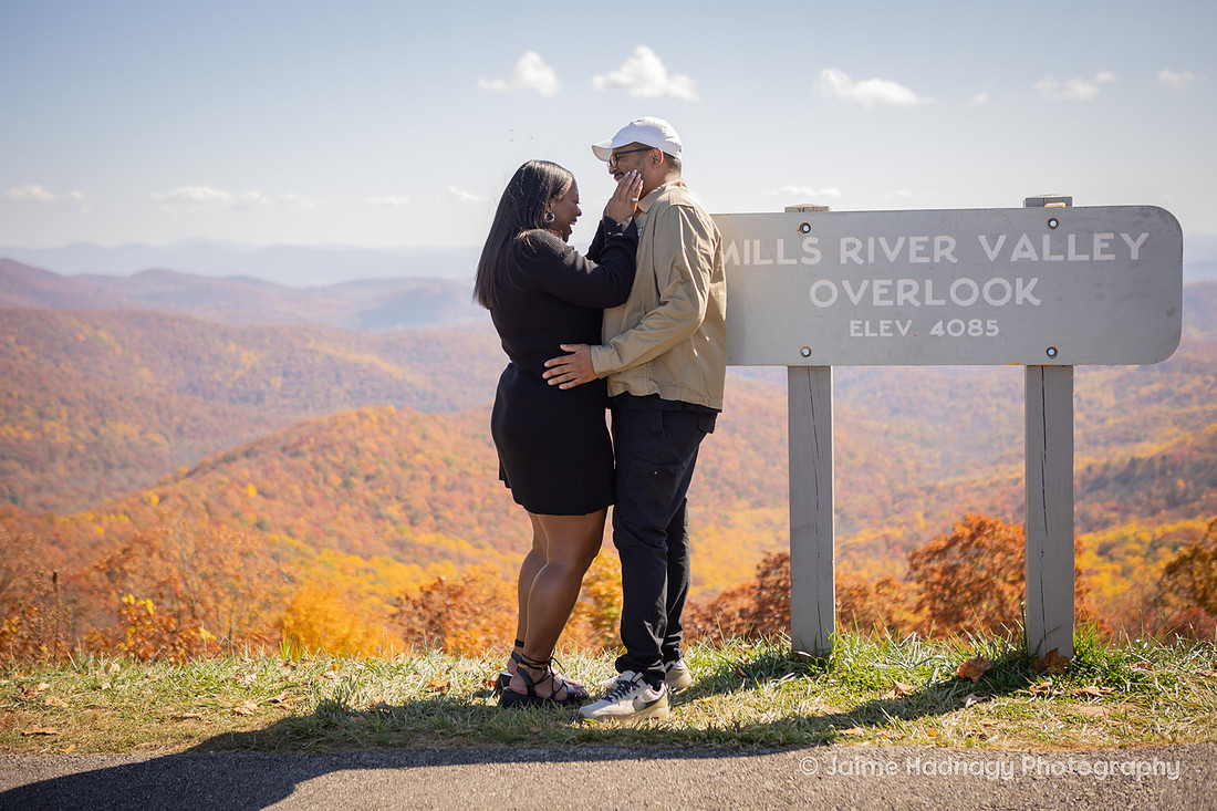 Parkway Engagement | Asheville Proposal Photographer
