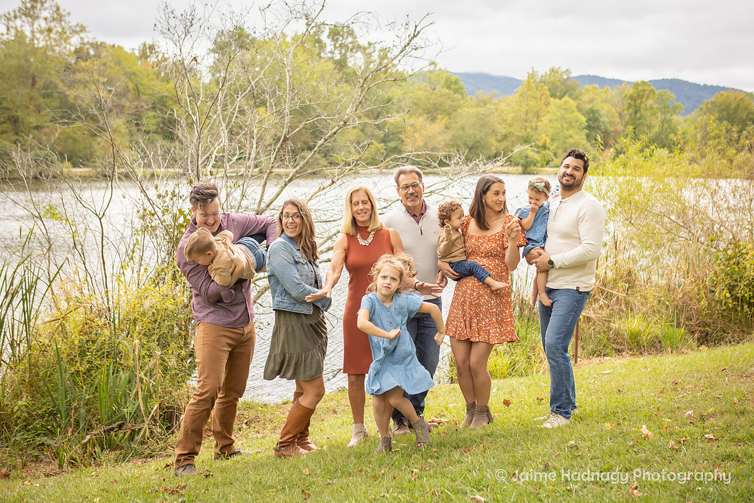 Extended Family Photos in the Park | Asheville Professional Photographer
