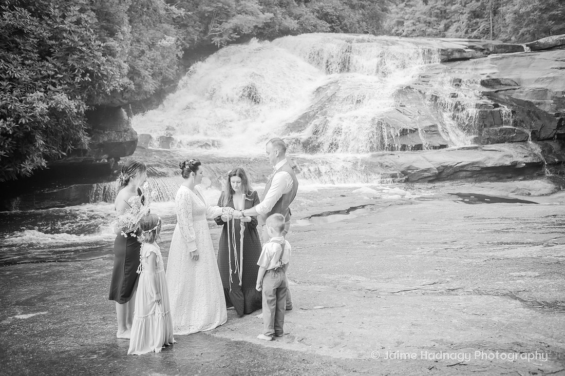 Waterfall Elopement | Asheville Nature Wedding Photographer