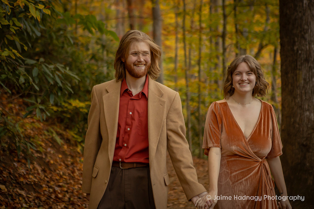 Engagement Photos in the Forest in Western NC | Photography