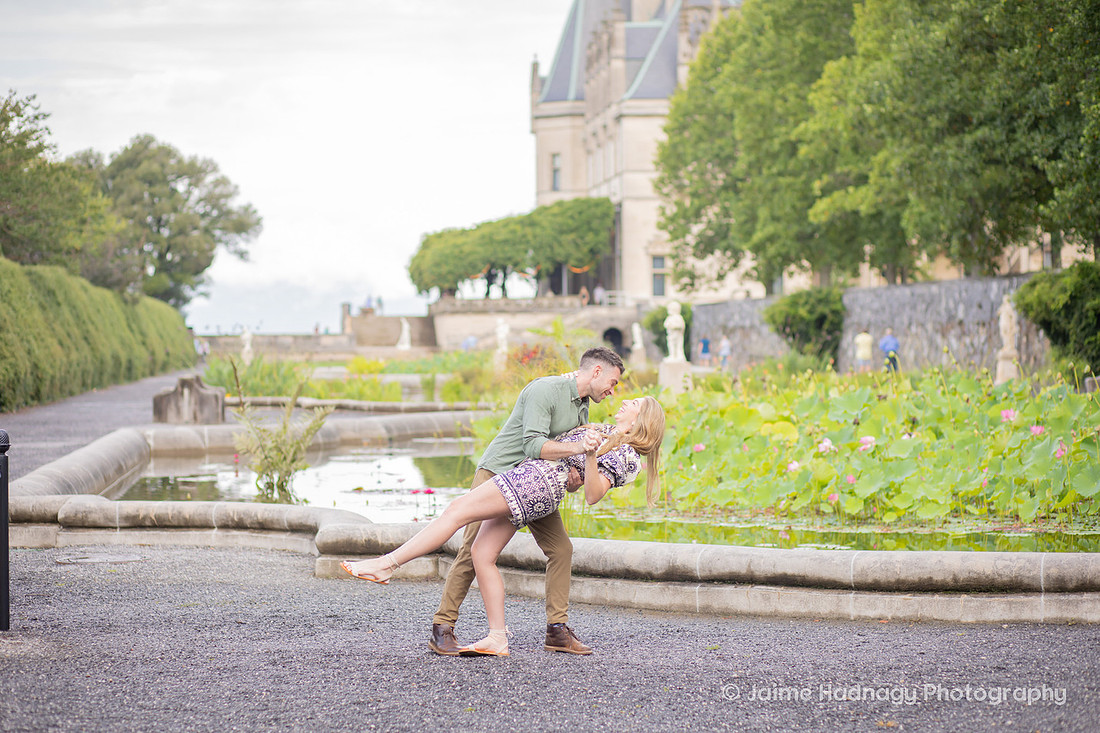 Engagement Photos in the Gardens at Biltmore Estate