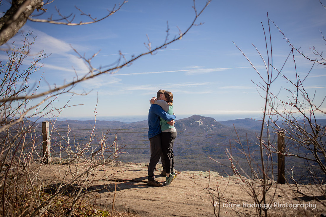 Proposal Photography in the Mountains with dog | Asheville Engagement Photographer