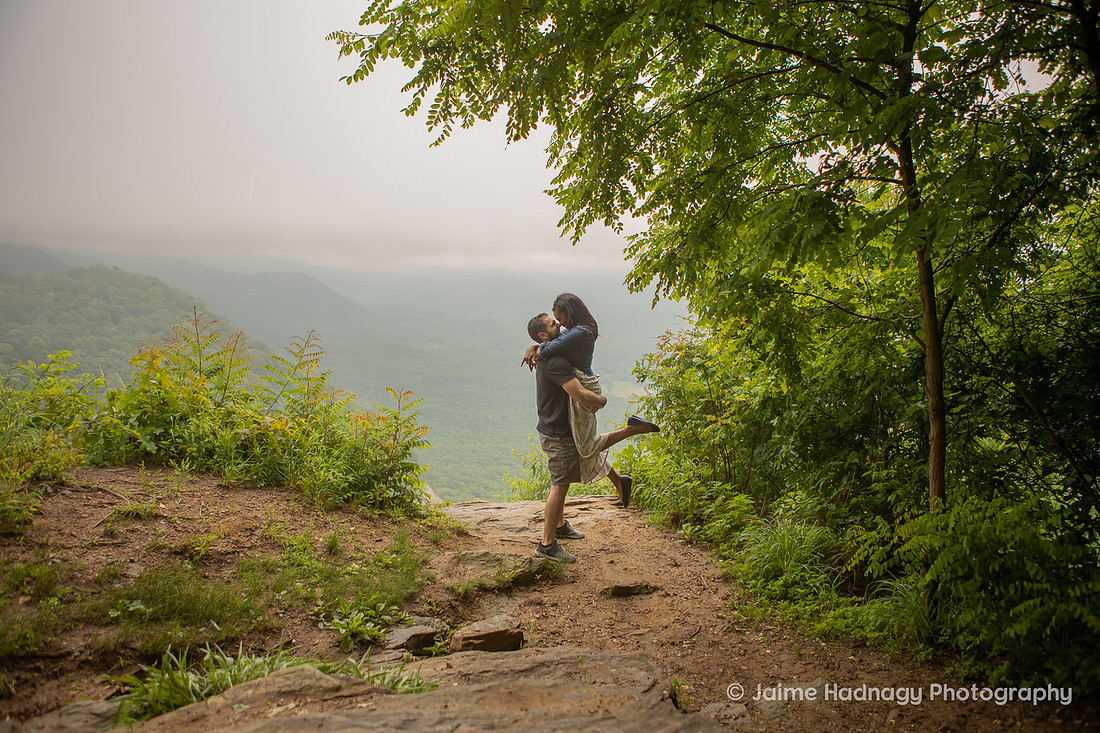 Engagement Photos at Pretty Place | Asheville Photographer