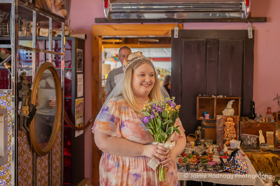 Eclectic Elopement at Fleetwoods Rock N Roll Chapel | Asheville Wedding Photographer