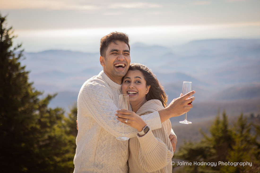 Romantic Proposal in the mountians | Asheville Photographer