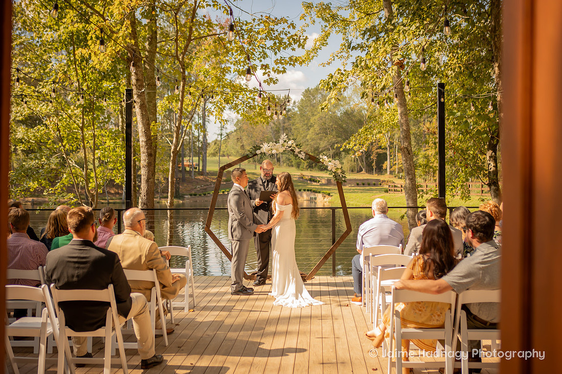 Micro Wedding by a Pond | Asheville Elopement Photographer | Greenville SC | Piney Grove Ranch