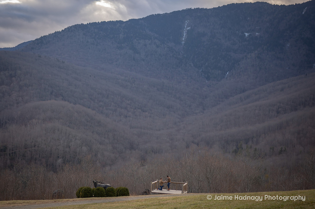 Proposal on Vacation at Redstone in Burnsville | Asheville Photographer