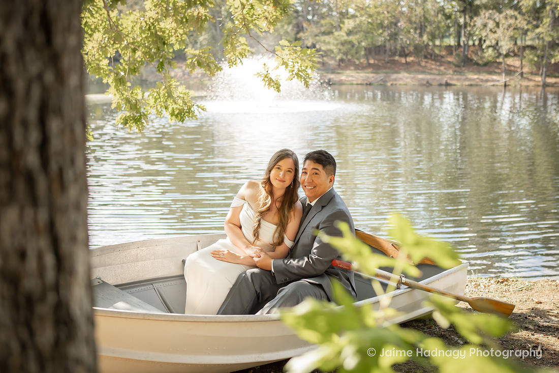 Wedding Portraits in a Row Boat | Asheville Elopement Photographer | Destination Wedding