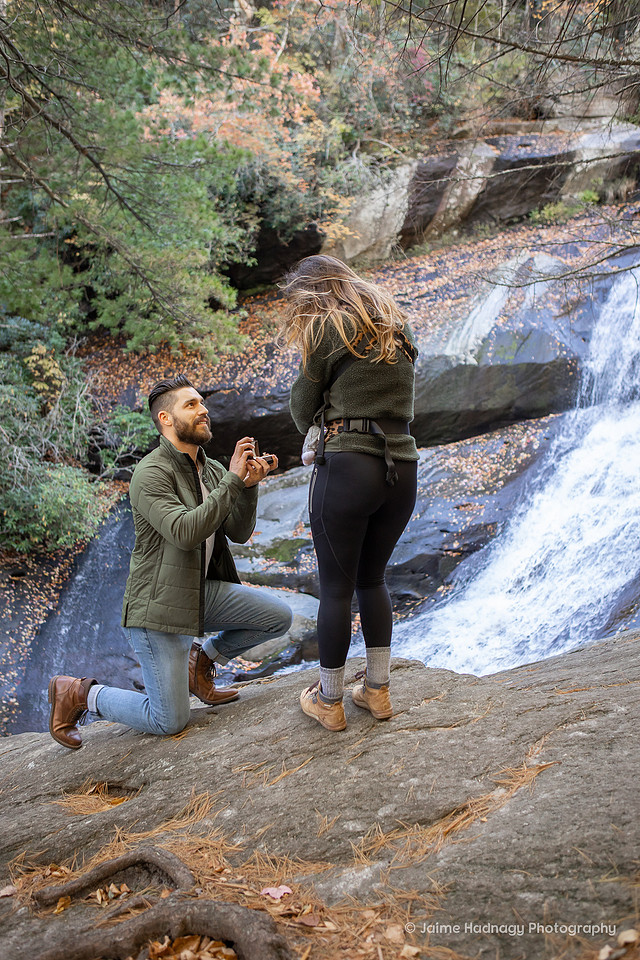 Linville Gorge Surprise Hiking Proposal
