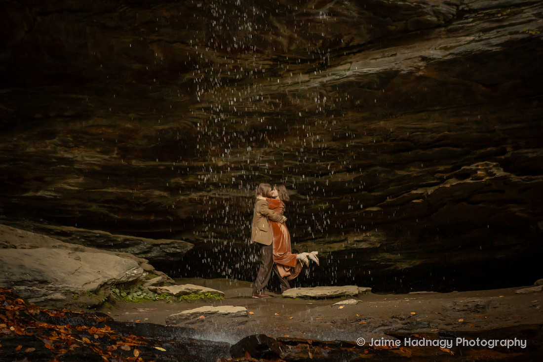 Moore Cove Falls Engagement Photos | Asheville Photographer