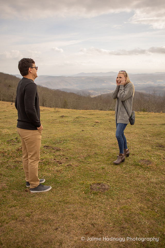 Mountain Hiking Surprise Proposal Photoshoot | Asheville Photographer